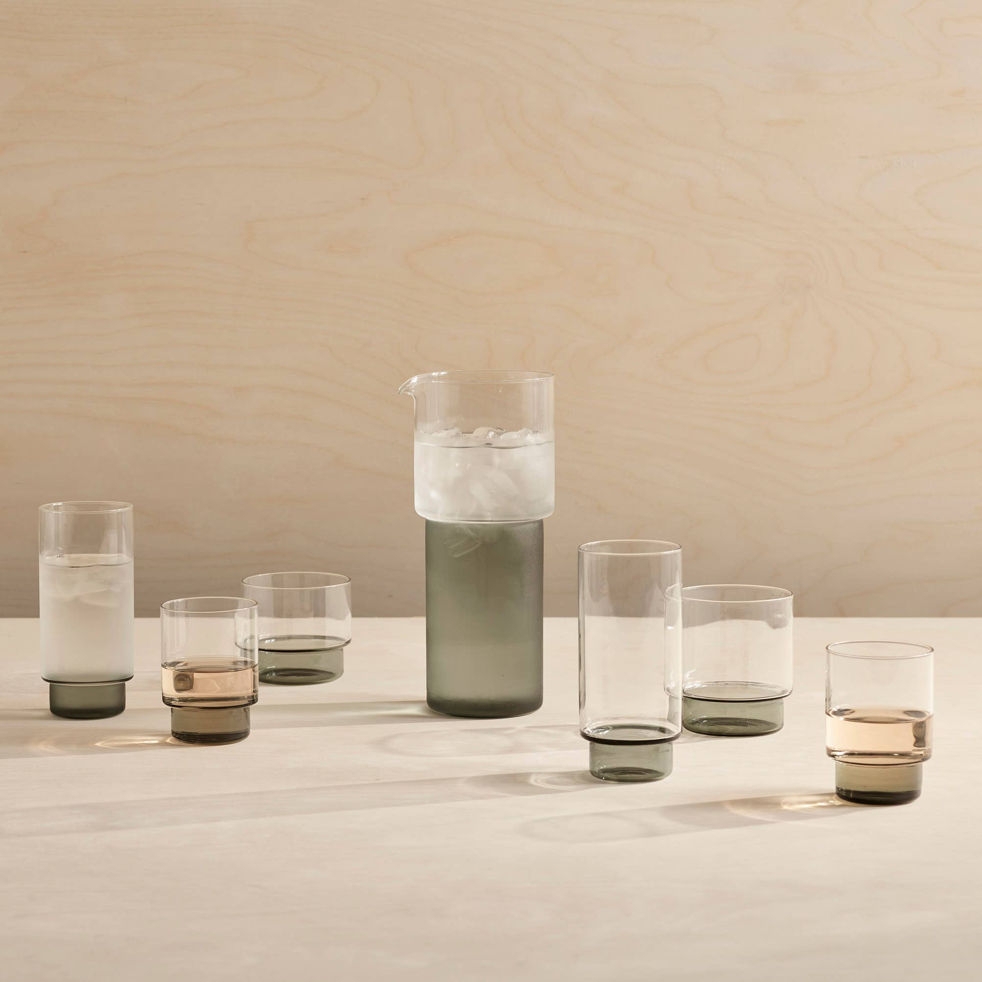 RYE Jug / Carafe / Pitcher: Clear + Smoke