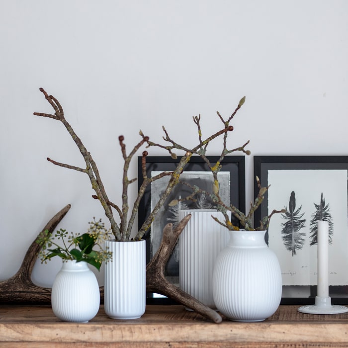 Lyngby Porcelæn Vase, White