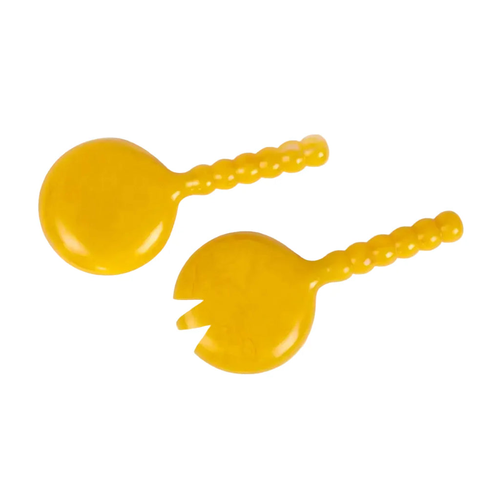 Resin Salad Server- Yellow (Set of 2), 4.10 x 8.75 inches