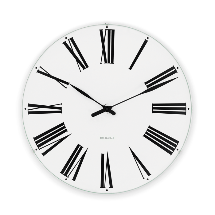 Arne Jacobsen Roman Wall Clock, Large, Ø: 11.4"