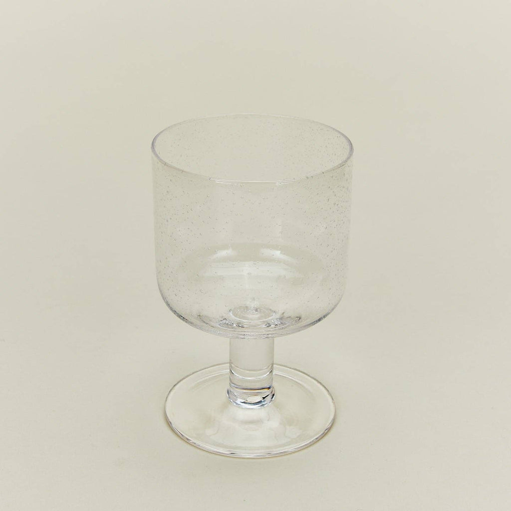 Simple Seeded Glassware – Stemmed – Set of 4 (Clear)