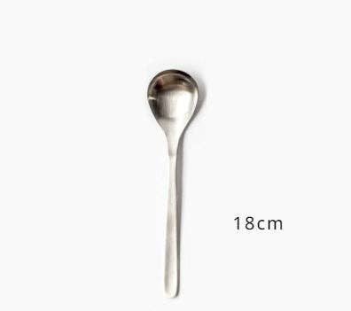 Gohobi Japanese Matte Stonewashed Stainless Steel Cutlery Set | 5-Piece Designer Flatware