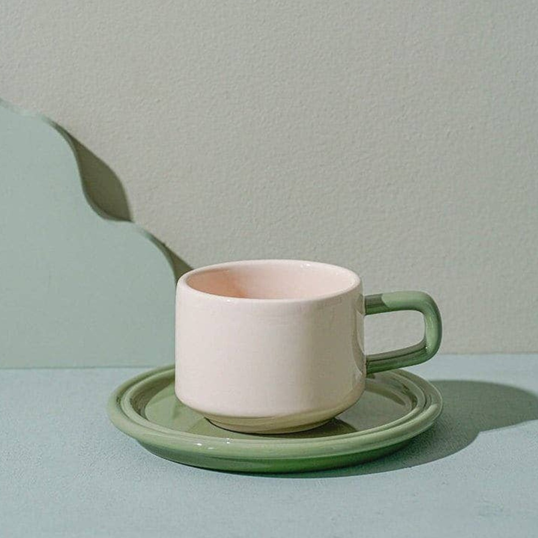 Gohobi Colorful Ceramic Mug & Saucer Set
