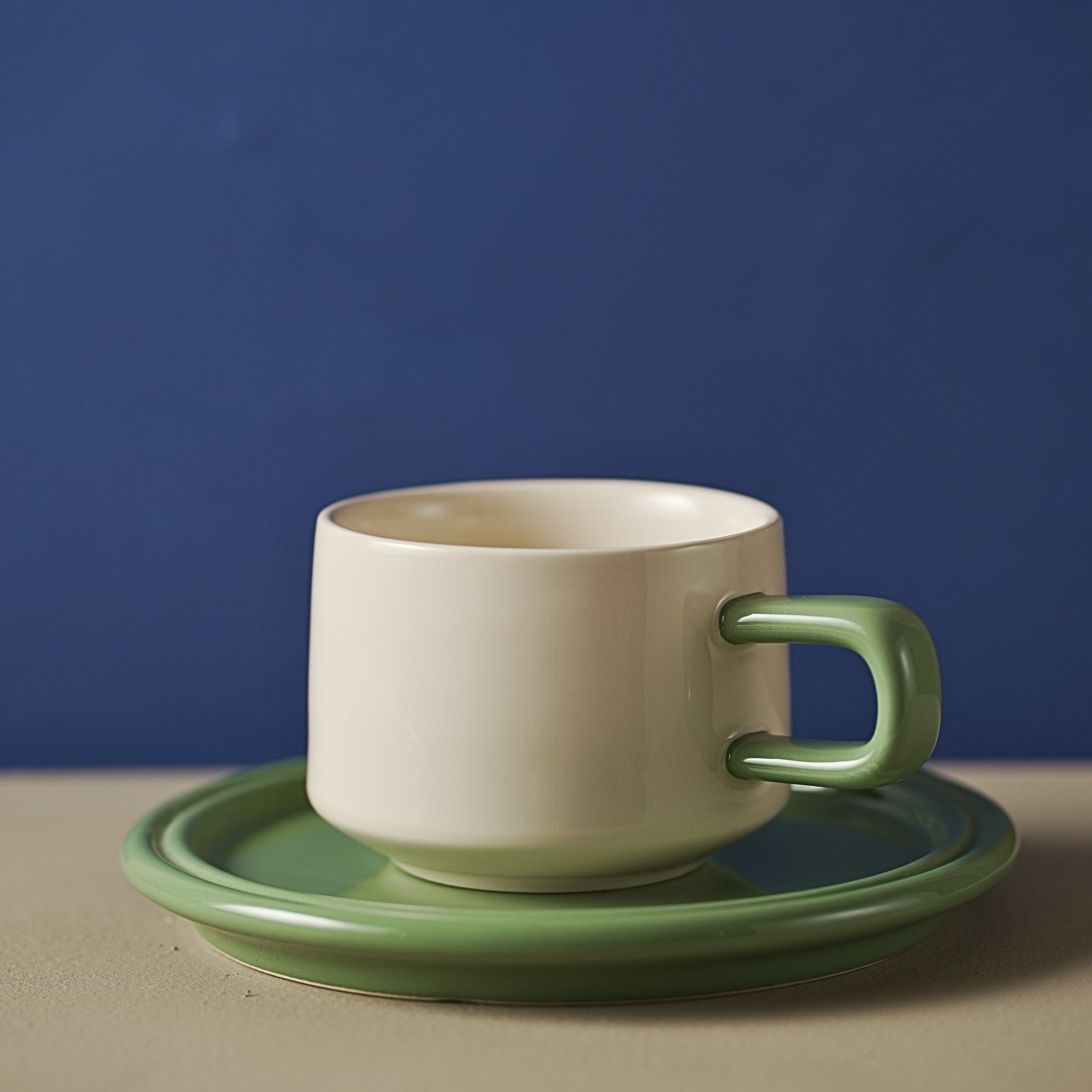 Gohobi Colorful Ceramic Mug & Saucer Set