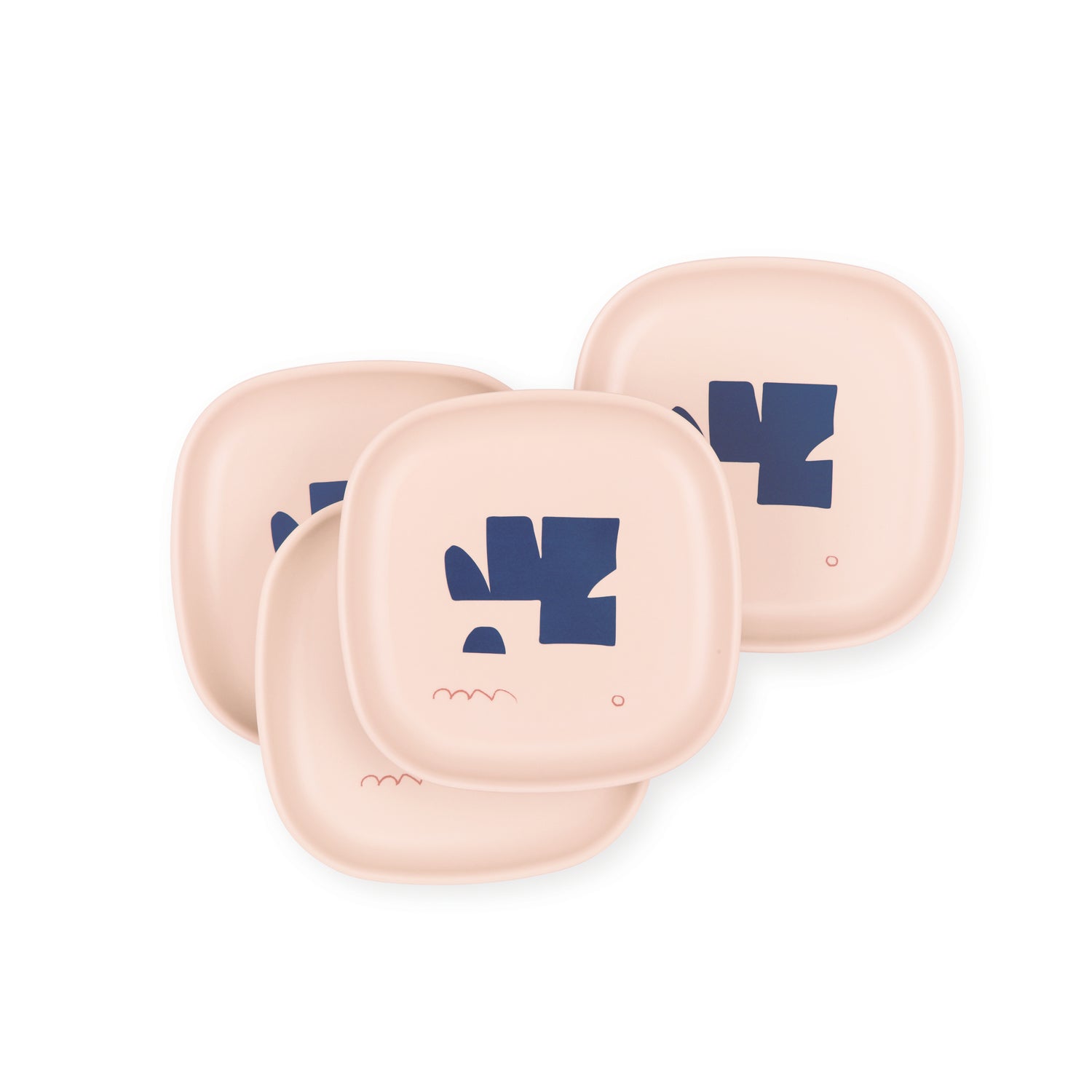 Bamboo Illustrated Side Plate Set - Blue Series