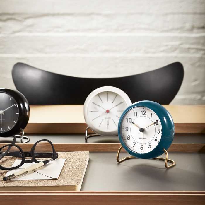 Arne Jacobsen Station Table Clock, H: 4.7"