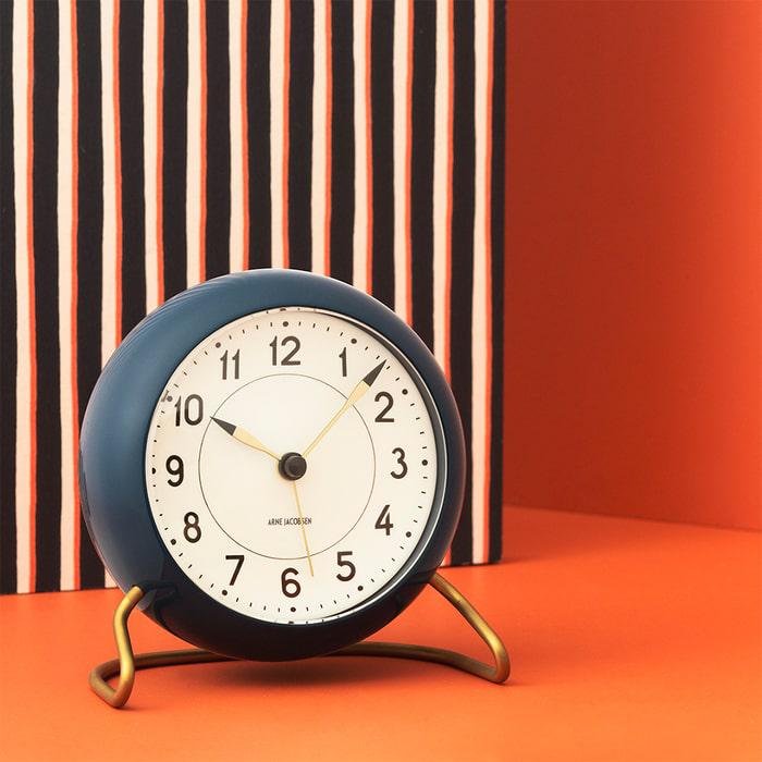 Arne Jacobsen Station Table Clock, H: 4.7"