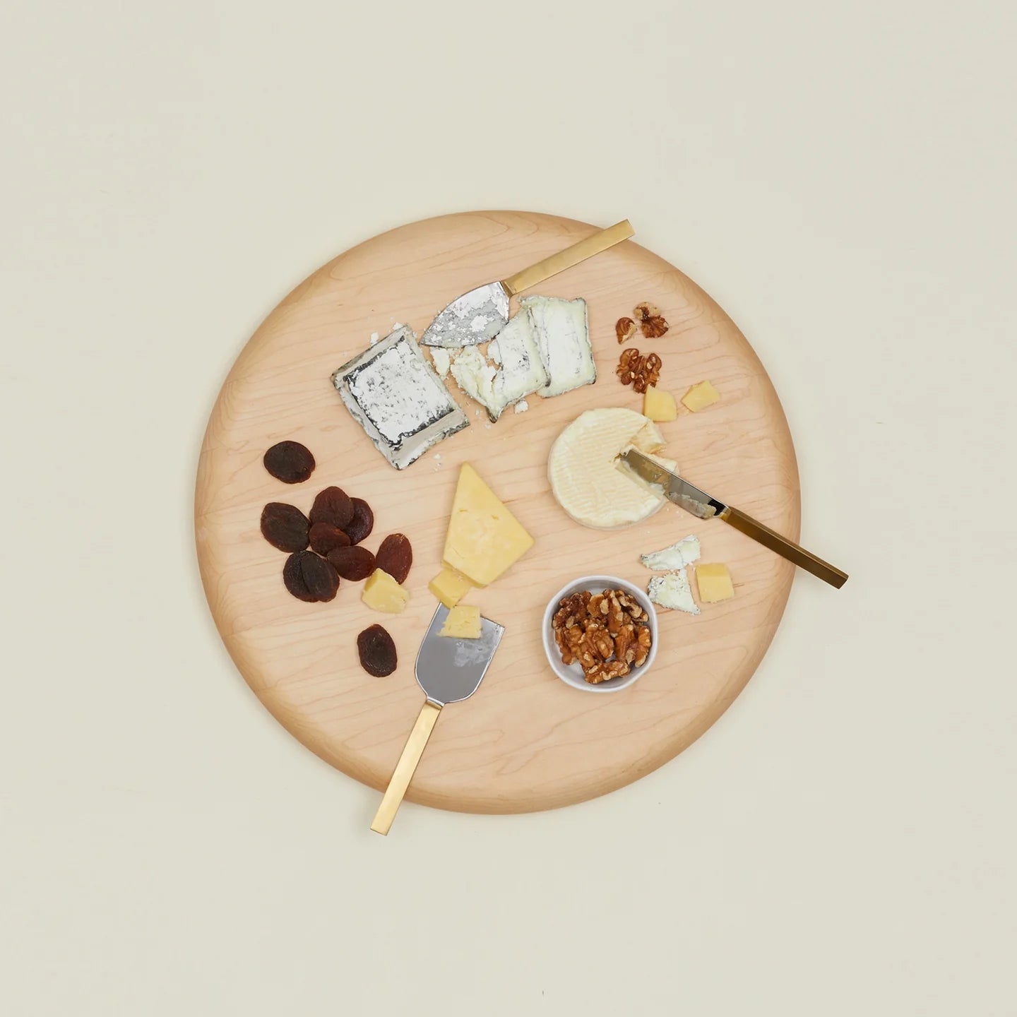 BUNDLE OF 1 HEATH Maple serving &  SET OF 3 SIMPLE CHEESE KNIVES