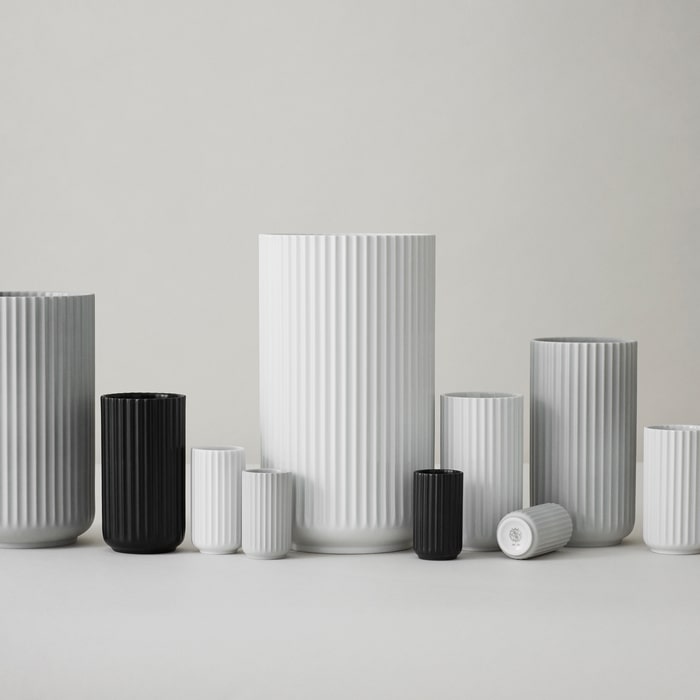Lyngby Porcelæn Vase, Black