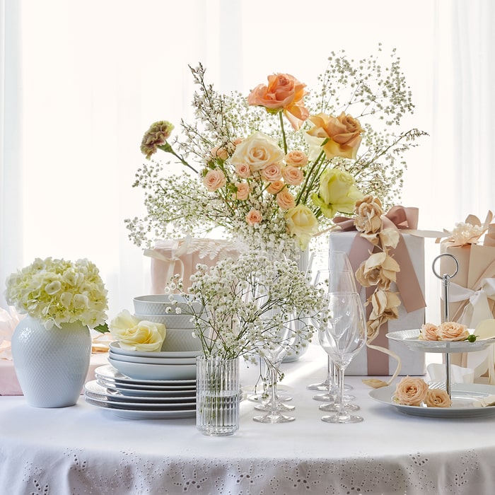 Lyngby Porcelæn Vase, Clear