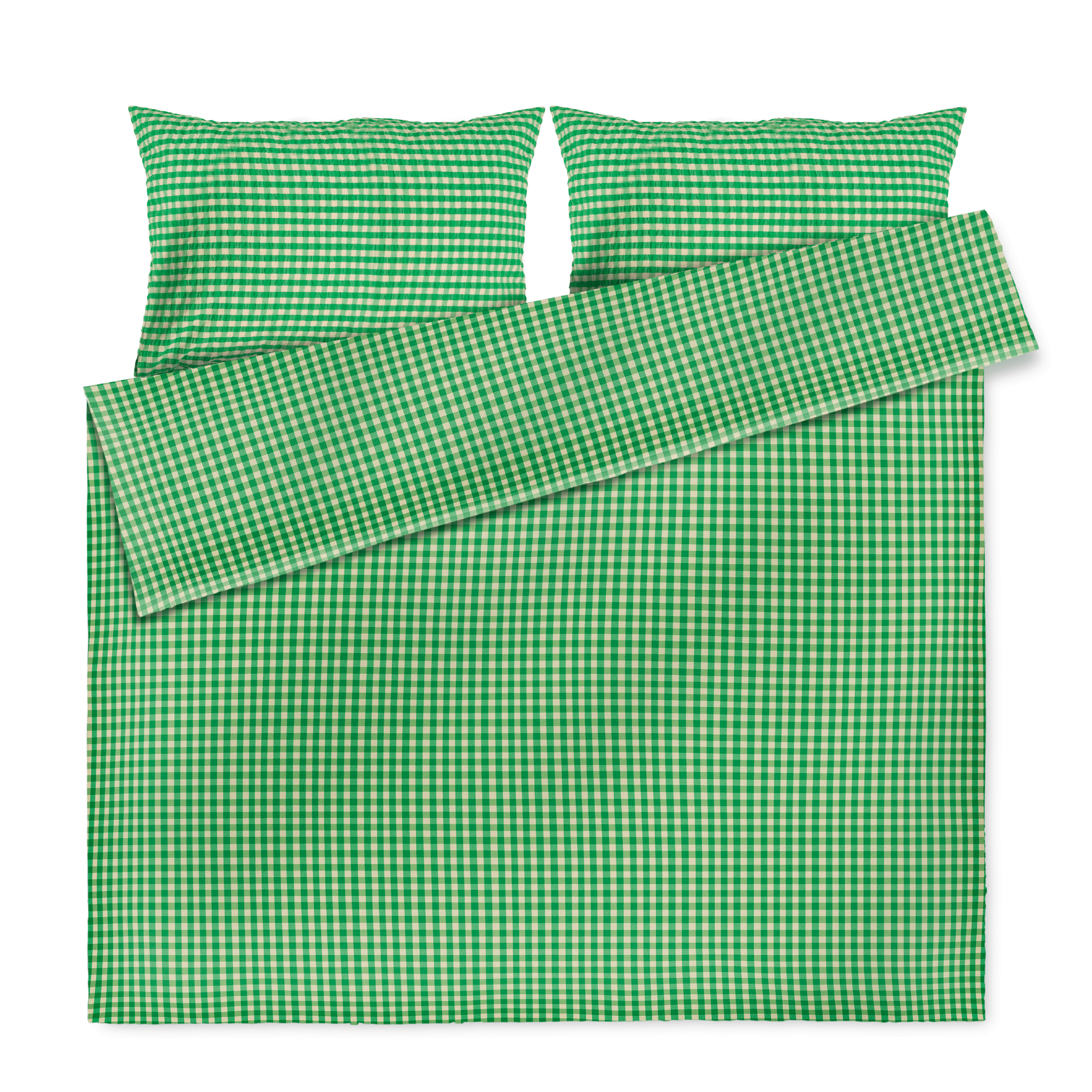 JUNA Bæk&Bølge Duvet Cover Set, Green/Sand