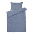 JUNA Bæk&Bølge Duvet Cover Set, Dark Blue/White