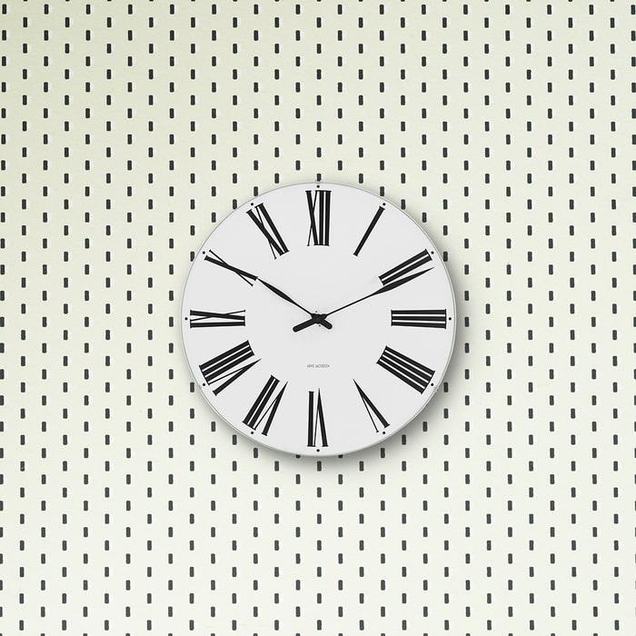 Arne Jacobsen Roman Wall Clock, Small, Ø: 6.3"