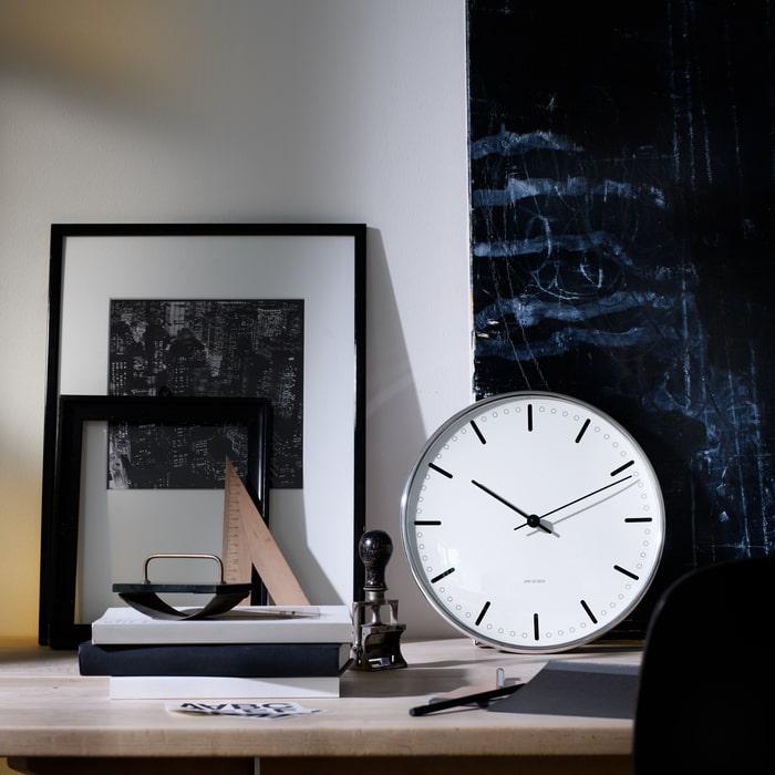 Arne Jacobsen City Hall Wall Clock, Medium, Ø: 8.3"