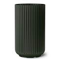 Lyngby Porcelæn Vase Porcelain, Dark Green, H: 12.2"
