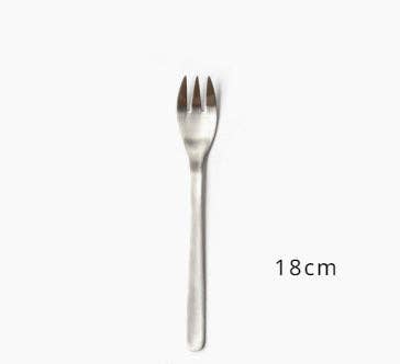 Gohobi Japanese Matte Stonewashed Stainless Steel Cutlery Set | 5-Piece Designer Flatware