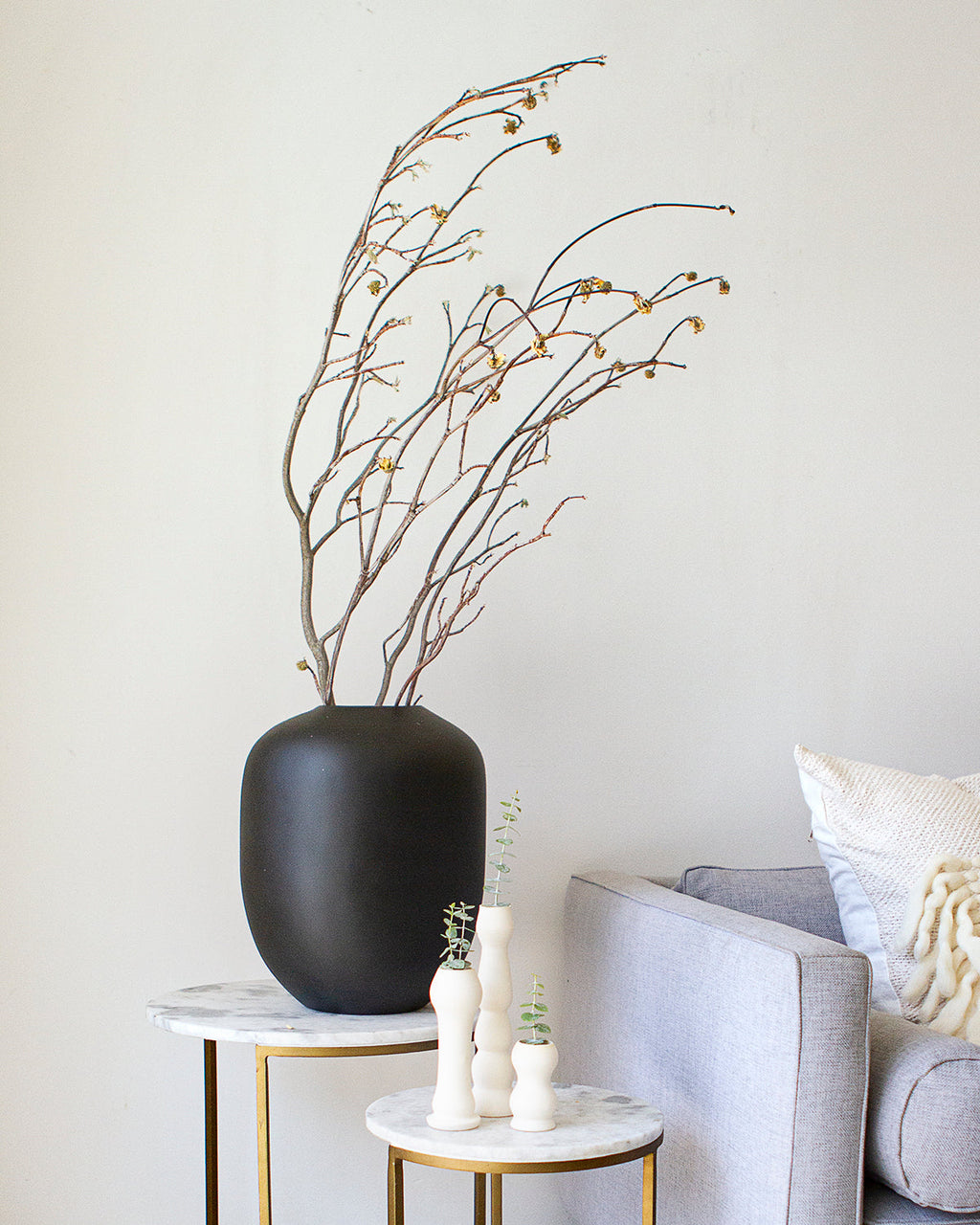 One-of-a-Kind Ceramic Candle Holders - Ivory