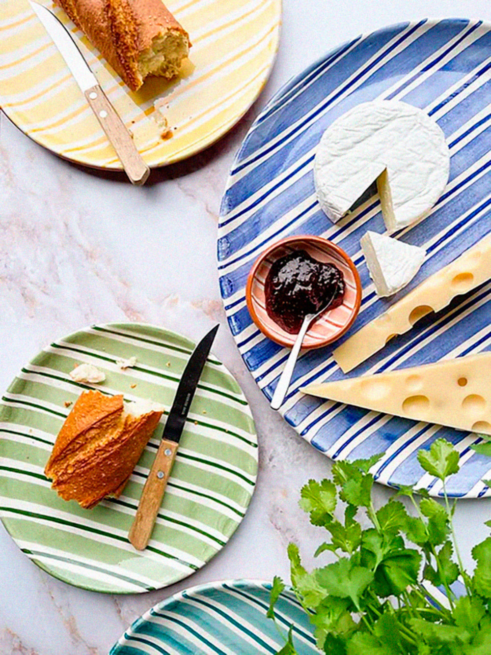 Casa Cubista Cabana Plates and Bowls - Blue