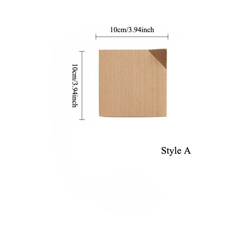 Coaster Gohobi Japanese Walnut Wood Angled  (Style B) | Minimalist Natural Wood Drink Coaster