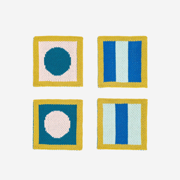 Coaster Stripe Dot Set of 4