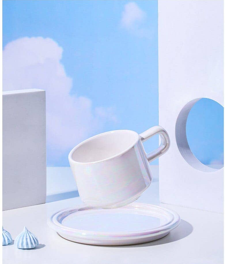 Gohobi Colorful Ceramic Mug & Saucer Set