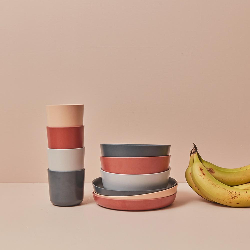 Bamboo Kids Plate - Set of 4 - Terracotta