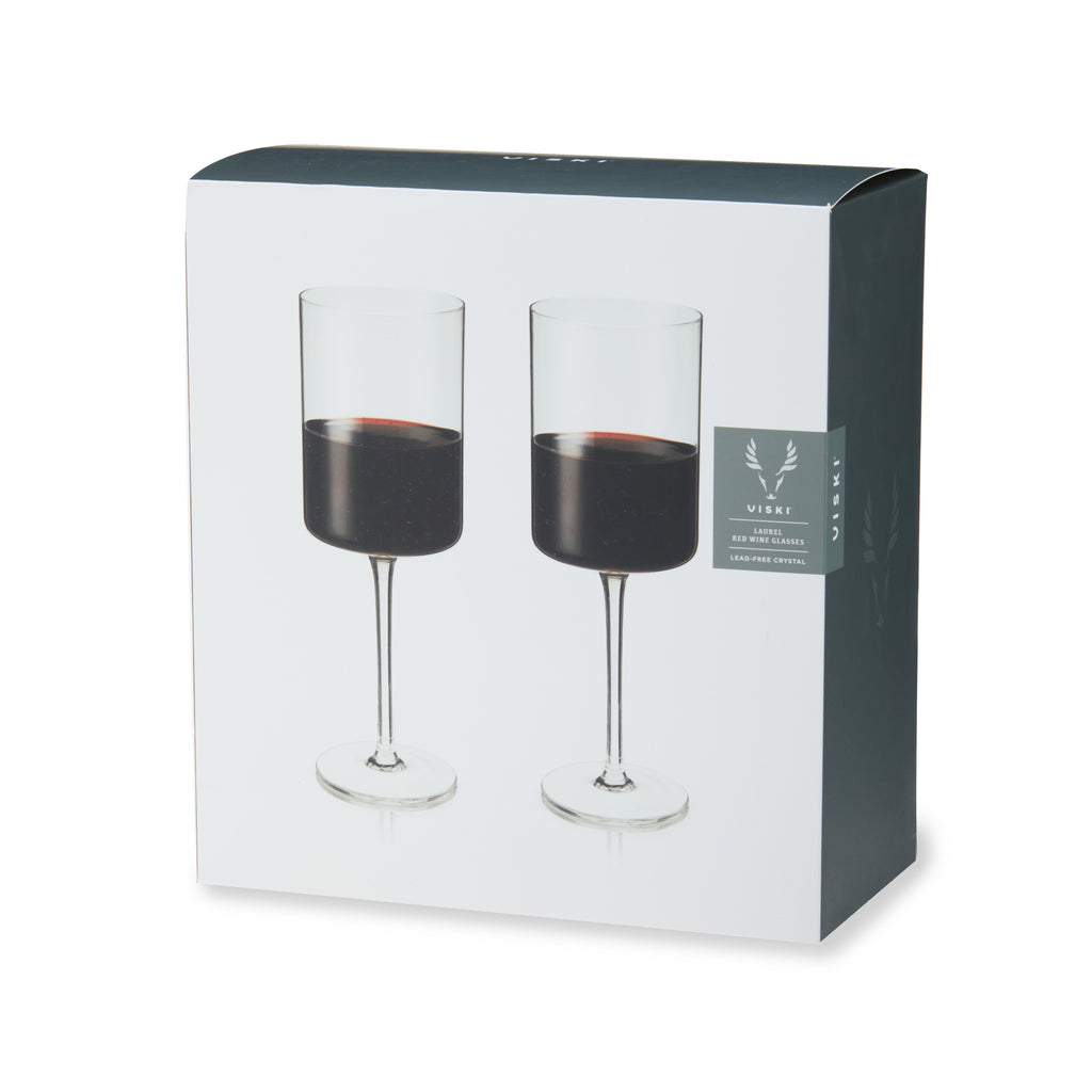 Laurel Crystal Red Wine Glasses Set of 2