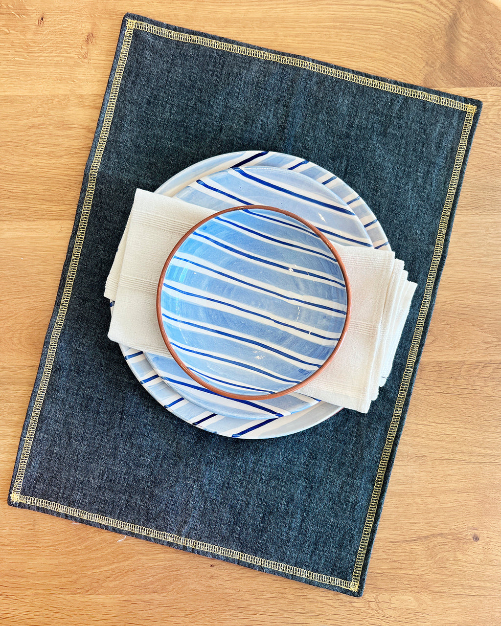 Casa Cubista Cabana Plates and Bowls - Blue