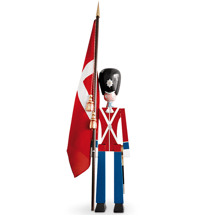 Kay Bojesen Standard-Bearer, Red/Blue/White
