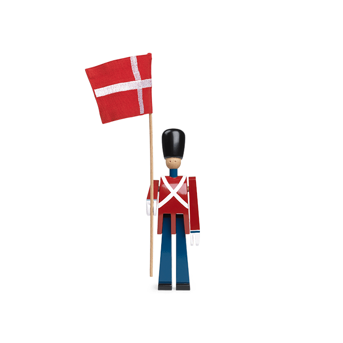 Kay Bojesen Standard-Bearer, Red/Blue/White