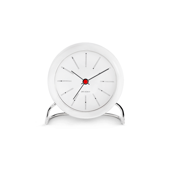 Arne Jacobsen Bankers Table Clock, Ø: 4.3"