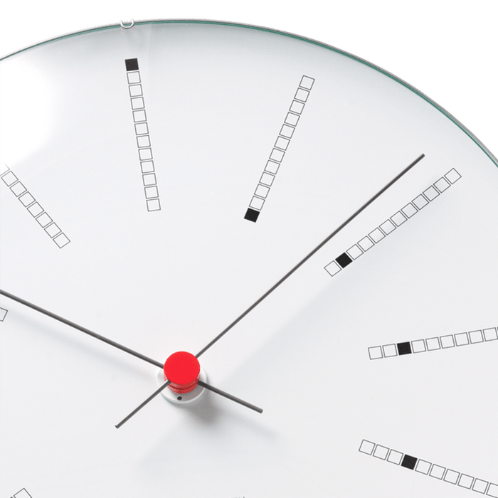 Arne Jacobsen Bankers Wall Clock Medium, White, Ø: 8.3"