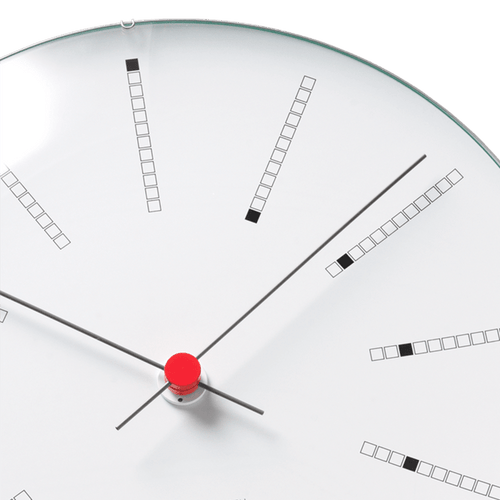 Arne Jacobsen Bankers Wall Clock Medium, White, Ø: 8.3"