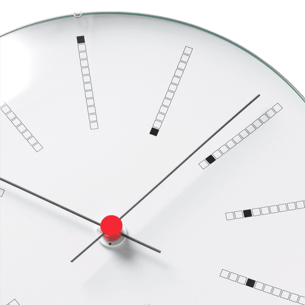 Arne Jacobsen Bankers Wall Clock Medium, White, Ø: 8.3"