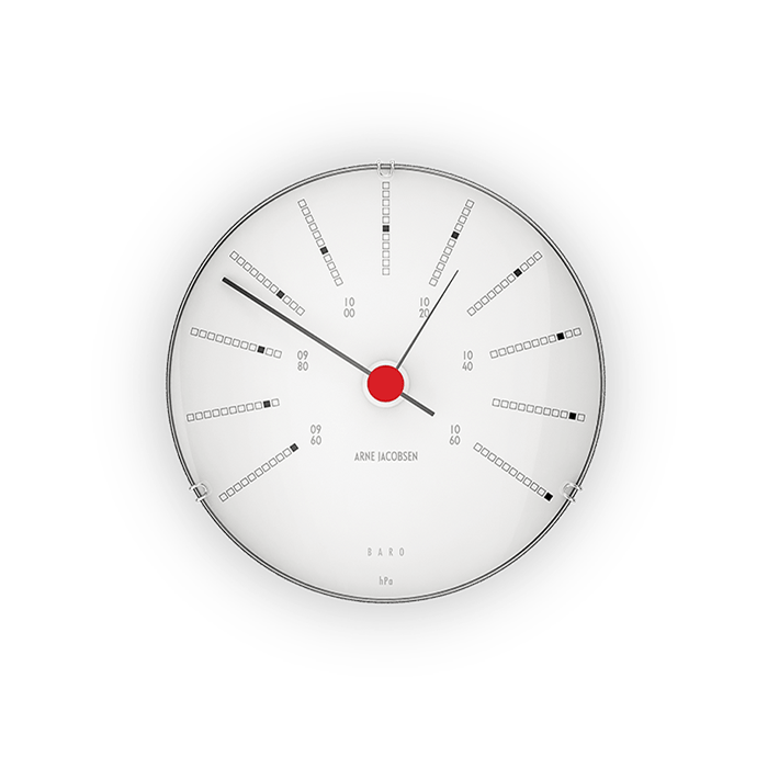 Arne Jacobsen Bankers Barometer, White, Ø: 4.7"