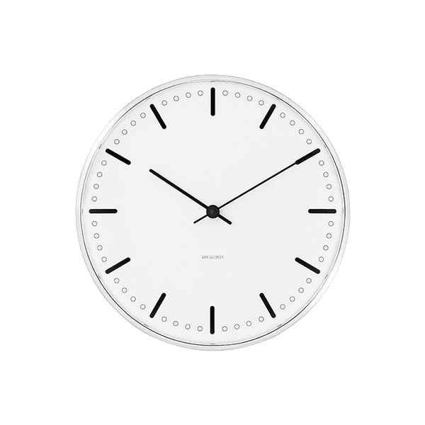 Arne Jacobsen City Hall Wall Clock, Small, Ø: 6.5"
